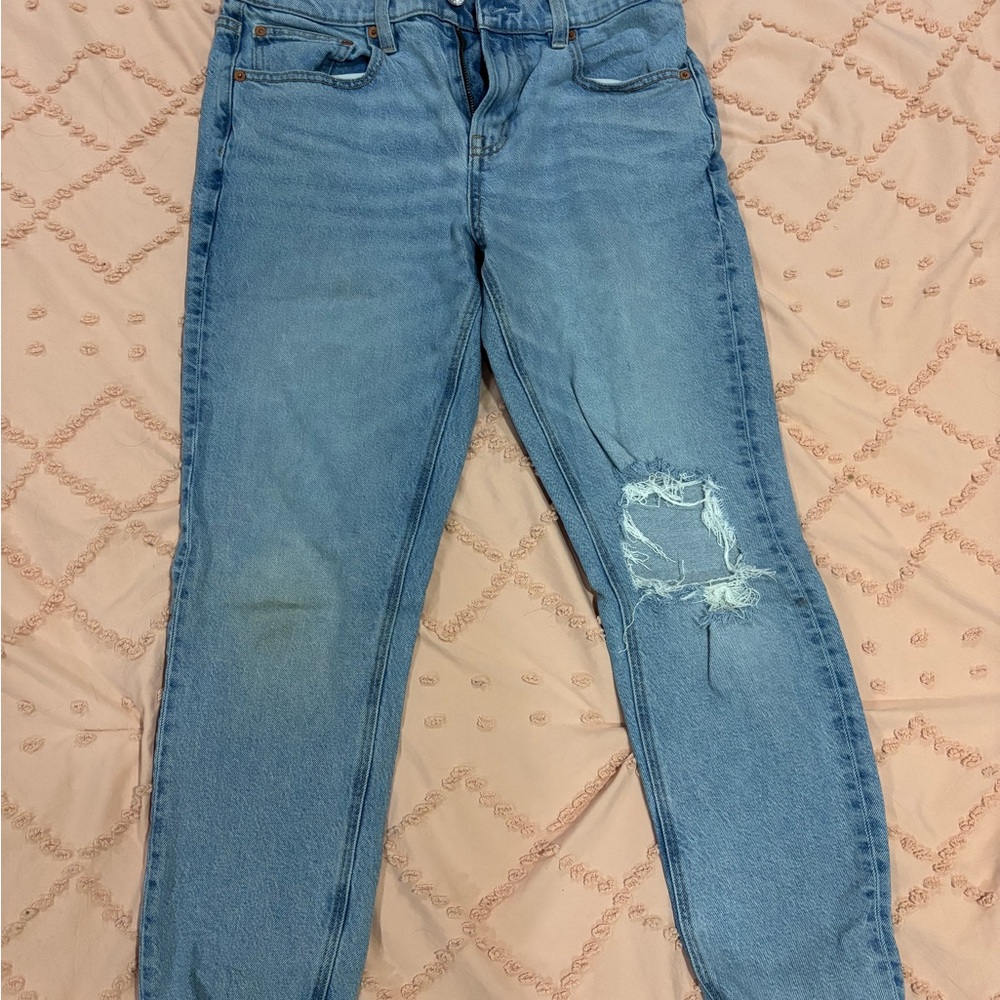 Women’s distressed American Eagle jeans